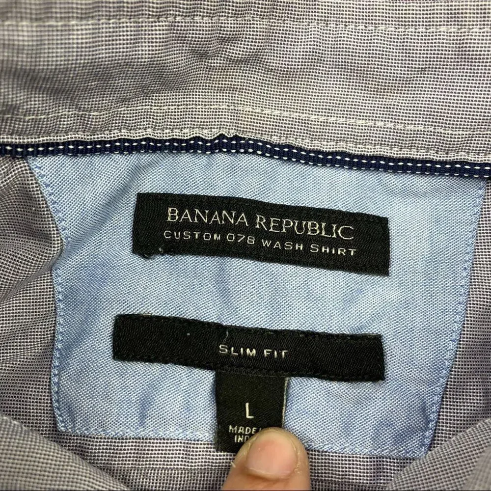 Banana Republic Men's custom 078 wash shirt‎ slim fit L long sleeve Button Down